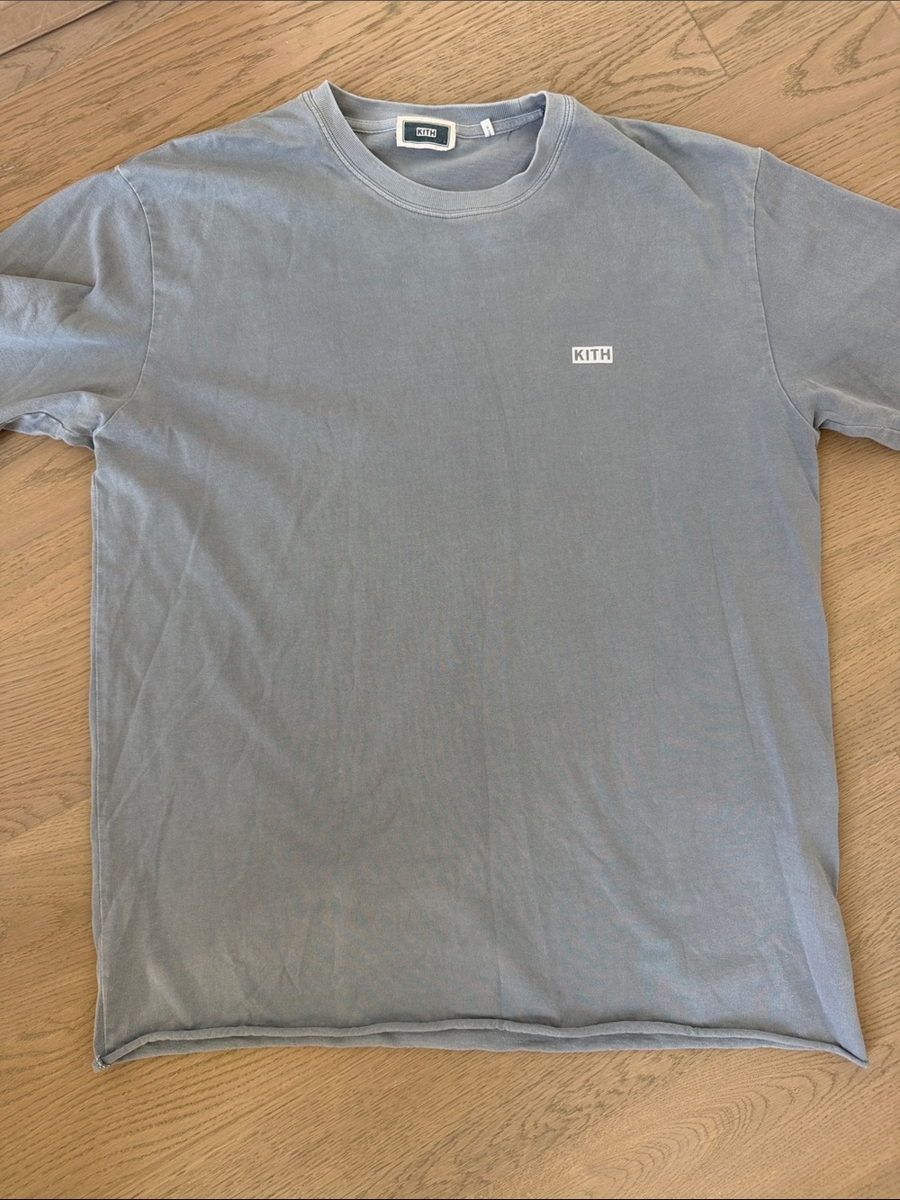 Kith Short Sleeve Logo Tee in Muted Blue-Gray